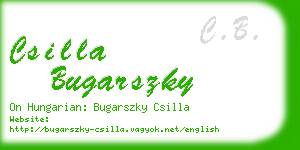 csilla bugarszky business card